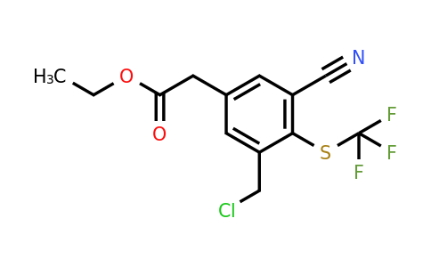Ethyl 3-chloromethyl-5-cyano-4-(trifluoromethylthio)phenylacetate