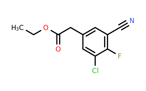1805471-77-5 | Ethyl 3-chloro-5-cyano-4-fluorophenylacetate