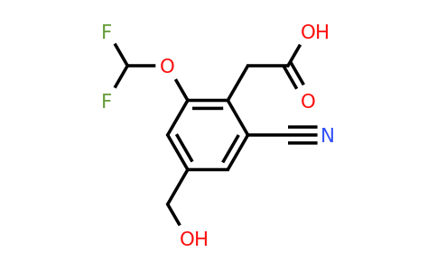 1805477-66-0 | 2-Cyano-6-difluoromethoxy-4-(hydroxymethyl)phenylacetic acid