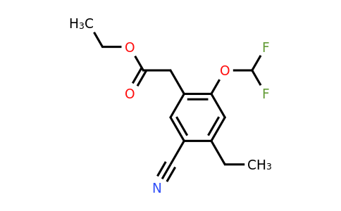1805480-73-2 | Ethyl 5-cyano-2-difluoromethoxy-4-ethylphenylacetate