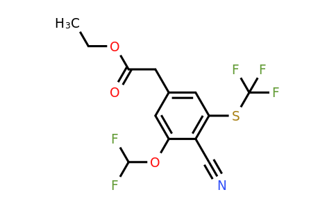 1805481-97-3 | Ethyl 4-cyano-3-difluoromethoxy-5-(trifluoromethylthio)phenylacetate