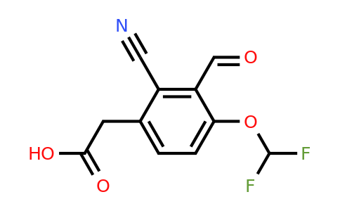 1805482-63-6 | 2-Cyano-4-difluoromethoxy-3-formylphenylacetic acid