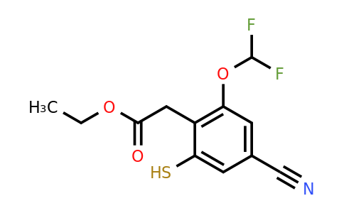 1805482-70-5 | Ethyl 4-cyano-2-difluoromethoxy-6-mercaptophenylacetate