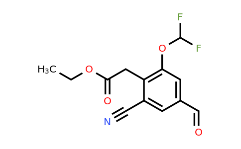 1805482-77-2 | Ethyl 2-cyano-6-difluoromethoxy-4-formylphenylacetate