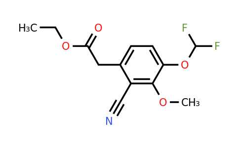 1805483-50-4 | Ethyl 2-cyano-4-difluoromethoxy-3-methoxyphenylacetate