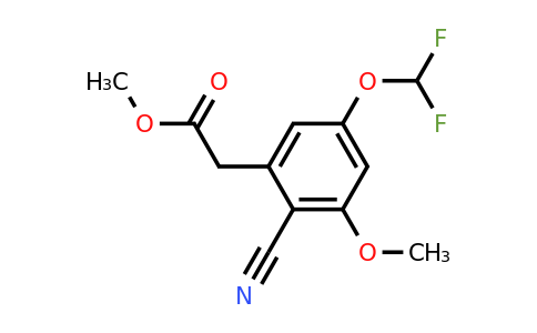1805483-96-8 | Methyl 2-cyano-5-difluoromethoxy-3-methoxyphenylacetate