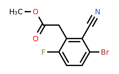 1805485-48-6 | Methyl 3-bromo-2-cyano-6-fluorophenylacetate