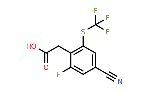 1805492-56-1 | 4-Cyano-2-fluoro-6-(trifluoromethylthio)phenylacetic acid