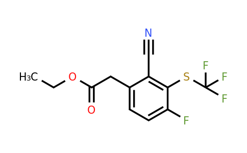 1805492-60-7 | Ethyl 2-cyano-4-fluoro-3-(trifluoromethylthio)phenylacetate