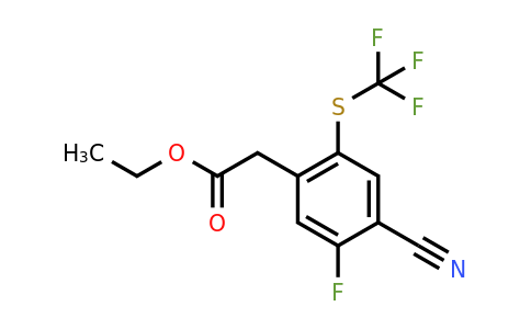 1805492-73-2 | Ethyl 4-cyano-5-fluoro-2-(trifluoromethylthio)phenylacetate