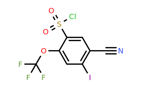 1805492-91-4 | 5-Cyano-4-iodo-2-(trifluoromethoxy)benzenesulfonylchloride
