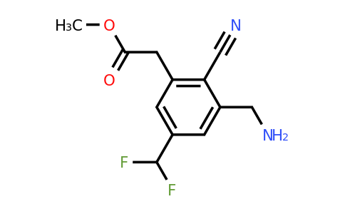 1805493-79-1 | Methyl 3-aminomethyl-2-cyano-5-(difluoromethyl)phenylacetate