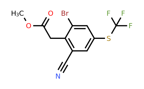 1805501-97-6 | Methyl 2-bromo-6-cyano-4-(trifluoromethylthio)phenylacetate