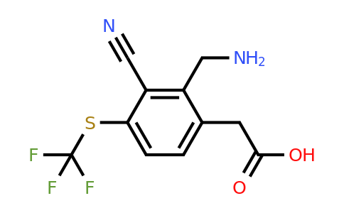 1805504-53-3 | 2-Aminomethyl-3-cyano-4-(trifluoromethylthio)phenylacetic acid