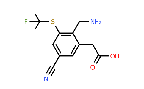 1805504-63-5 | 2-Aminomethyl-5-cyano-3-(trifluoromethylthio)phenylacetic acid
