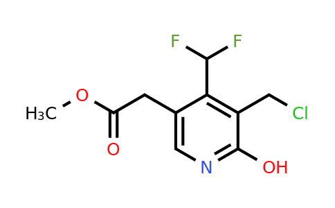 Methyl 3-(chloromethyl)-4-(difluoromethyl)-2-hydroxypyridine-5-acetate