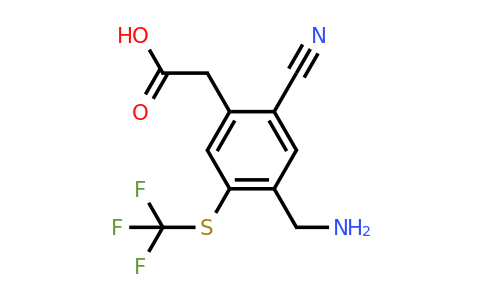 1805505-23-0 | 4-Aminomethyl-2-cyano-5-(trifluoromethylthio)phenylacetic acid