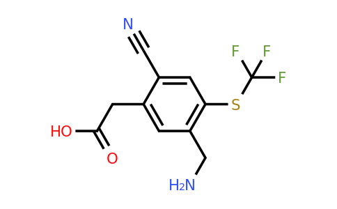 1805505-29-6 | 5-Aminomethyl-2-cyano-4-(trifluoromethylthio)phenylacetic acid