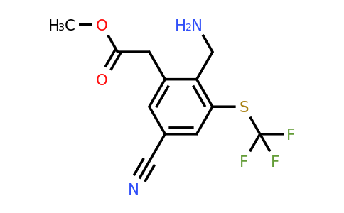 1805505-75-2 | Methyl 2-aminomethyl-5-cyano-3-(trifluoromethylthio)phenylacetate