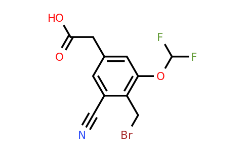 1805509-33-4 | 4-Bromomethyl-3-cyano-5-(difluoromethoxy)phenylacetic acid