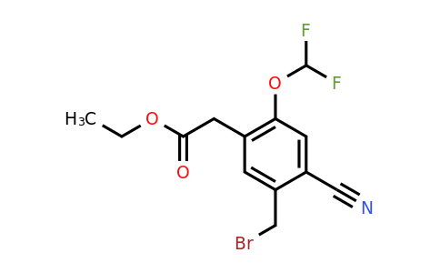 1805509-50-5 | Ethyl 5-bromomethyl-4-cyano-2-(difluoromethoxy)phenylacetate