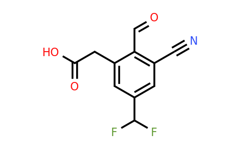 1805514-20-8 | 3-Cyano-5-difluoromethyl-2-formylphenylacetic acid