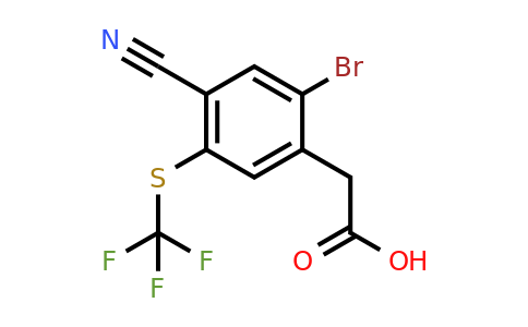 1805522-46-6 | 2-Bromo-4-cyano-5-(trifluoromethylthio)phenylacetic acid