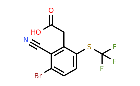 1805522-54-6 | 3-Bromo-2-cyano-6-(trifluoromethylthio)phenylacetic acid
