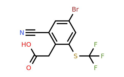 1805522-61-5 | 4-Bromo-2-cyano-6-(trifluoromethylthio)phenylacetic acid