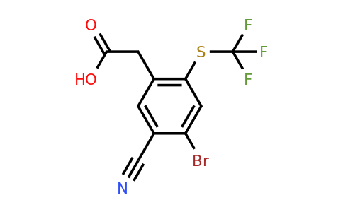 1805522-70-6 | 4-Bromo-5-cyano-2-(trifluoromethylthio)phenylacetic acid