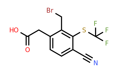 1805543-44-5 | 2-Bromomethyl-4-cyano-3-(trifluoromethylthio)phenylacetic acid