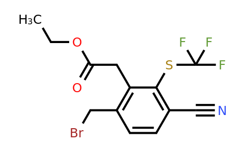 1805543-79-6 | Ethyl 6-bromomethyl-3-cyano-2-(trifluoromethylthio)phenylacetate