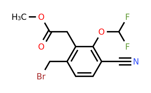 1805553-76-7 | Methyl 6-bromomethyl-3-cyano-2-(difluoromethoxy)phenylacetate