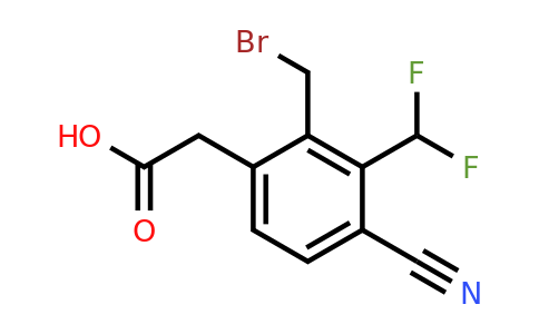 1805554-75-9 | 2-Bromomethyl-4-cyano-3-(difluoromethyl)phenylacetic acid