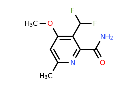 1805555-46-7 | 3-(Difluoromethyl)-4-methoxy-6-methylpyridine-2-carboxamide