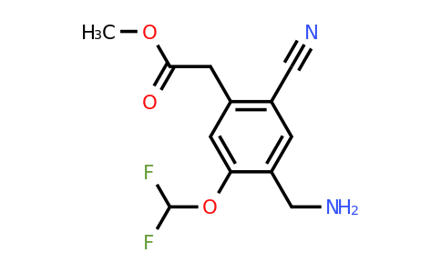 1805561-37-8 | Methyl 4-aminomethyl-2-cyano-5-(difluoromethoxy)phenylacetate