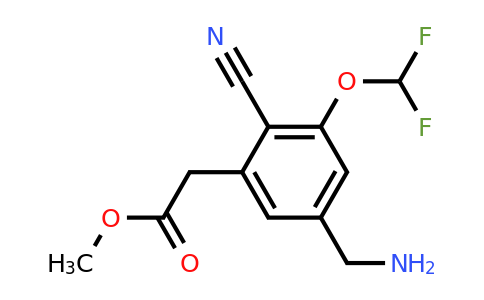 1805561-42-5 | Methyl 5-aminomethyl-2-cyano-3-(difluoromethoxy)phenylacetate