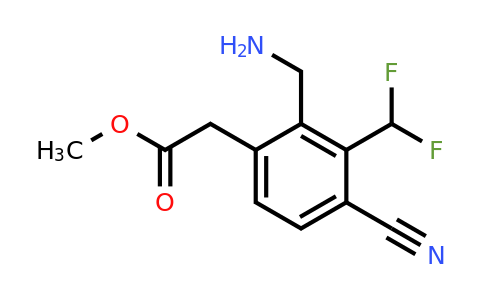 1805562-11-1 | Methyl 2-aminomethyl-4-cyano-3-(difluoromethyl)phenylacetate
