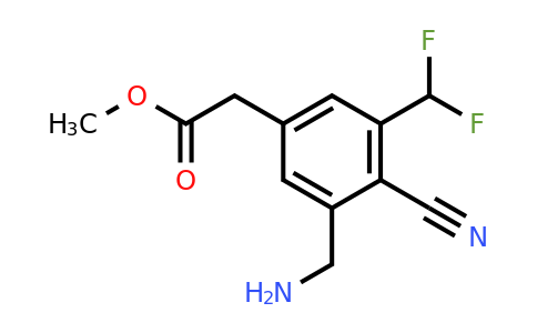 1805562-22-4 | Methyl 3-aminomethyl-4-cyano-5-(difluoromethyl)phenylacetate