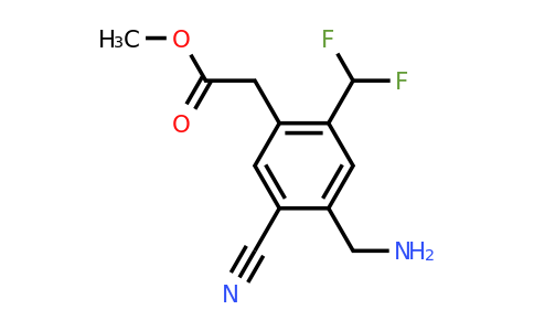 1805562-28-0 | Methyl 4-aminomethyl-5-cyano-2-(difluoromethyl)phenylacetate