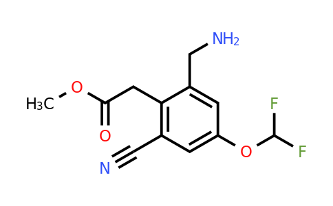 1805565-23-4 | Methyl 2-aminomethyl-6-cyano-4-(difluoromethoxy)phenylacetate