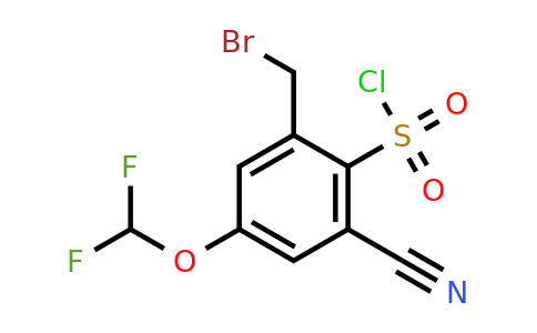 1805570-35-7 | 2-Bromomethyl-6-cyano-4-(difluoromethoxy)benzenesulfonylchloride