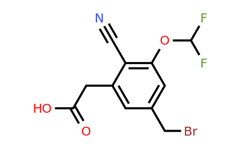 1805571-77-0 | 5-Bromomethyl-2-cyano-3-(difluoromethoxy)phenylacetic acid