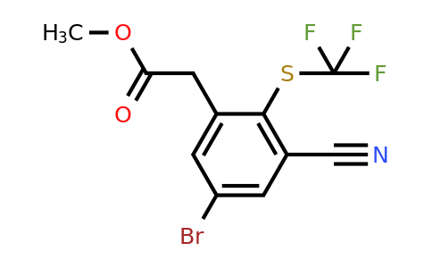 1805578-46-4 | Methyl 5-bromo-3-cyano-2-(trifluoromethylthio)phenylacetate