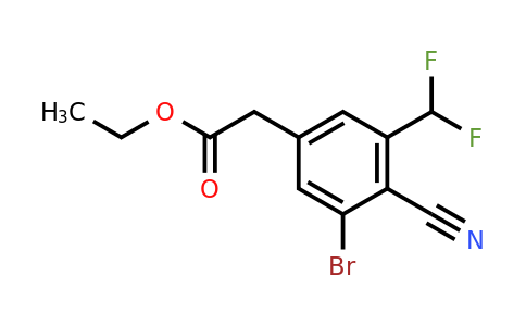 1805581-58-1 | Ethyl 3-bromo-4-cyano-5-(difluoromethyl)phenylacetate