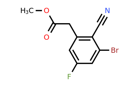 1805584-05-7 | Methyl 3-bromo-2-cyano-5-fluorophenylacetate