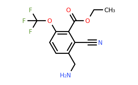 1805586-32-6 | Ethyl 3-aminomethyl-2-cyano-6-(trifluoromethoxy)benzoate