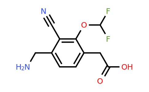 1805587-25-0 | 4-Aminomethyl-3-cyano-2-(difluoromethoxy)phenylacetic acid