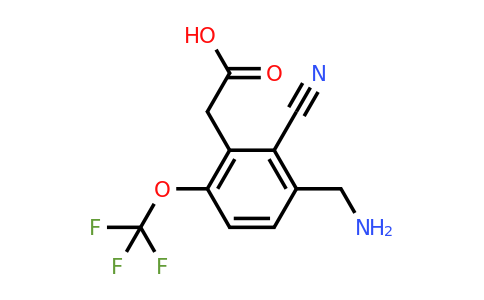 1805588-56-0 | 3-Aminomethyl-2-cyano-6-(trifluoromethoxy)phenylacetic acid