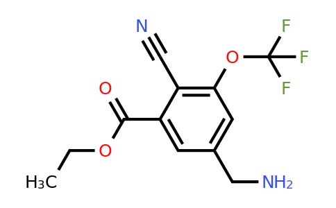 Ethyl 5-aminomethyl-2-cyano-3-(trifluoromethoxy)benzoate